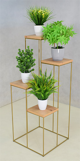 Wizualizacja kwietnika Extrin 3X złoty+dąb artisan