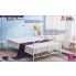 Fotografia Białe łóżko do sypialni 120x200 cm - Lafio z kategorii Łóżka metalowe