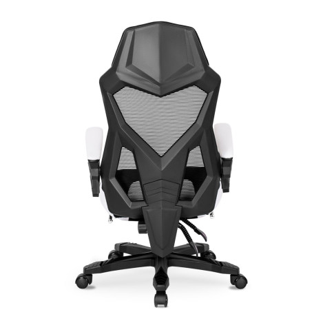 Czarno-biały ergonomiczny fotel obrotowy Vixo