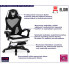 Czarno biały ergonomiczny fotel pracowniczy Vixo