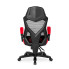 Czerwono-czarny ergonomiczny fotel obrotowy Vixo