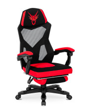 Czerwono-czarne regulowane krzesło gamingowe - Vixo w sklepie Edinos.pl