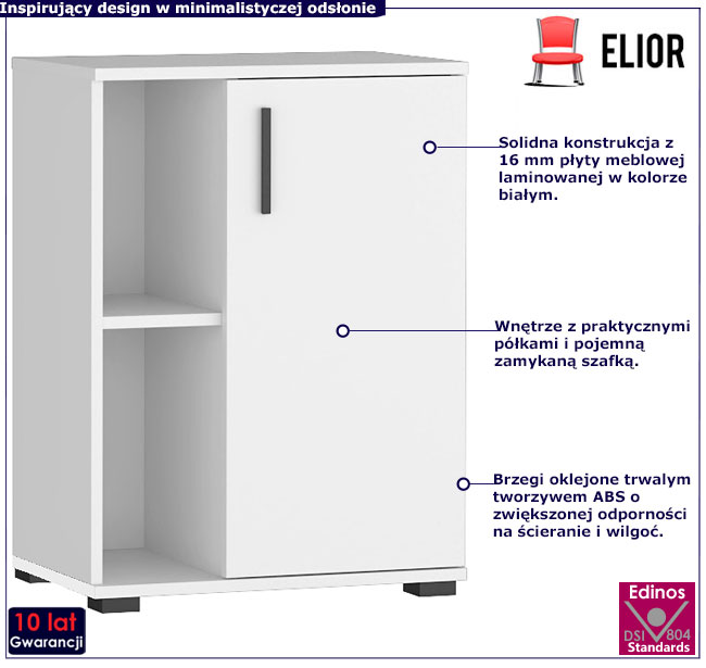 Biała szafka stojąca Lamans 3X