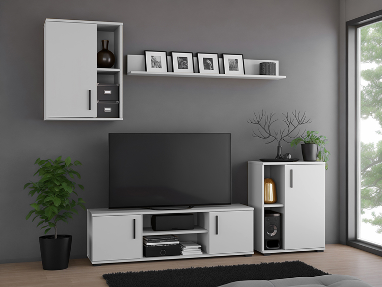 Wizualizacja mebli do salonu z kolekcji Mirado