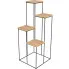 Stojak na kwiaty w stylu loft czarny + dąb artisan - Extrin 4X