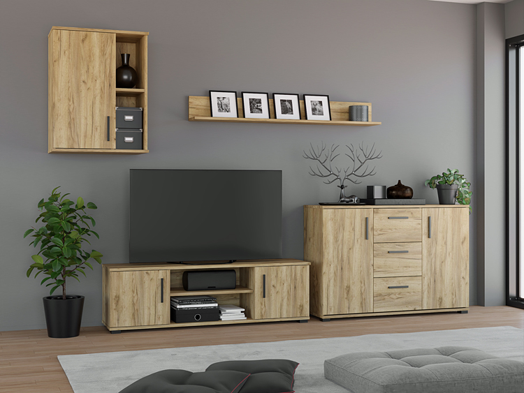 Wizualizacja mebli do salonu z kolekcji Mirado