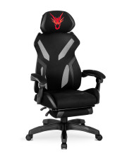 Czarny ergonomiczny fotel gamingowy - Olfi w sklepie Edinos.pl