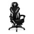 Czarno-biały fotel gamingowy Olfi