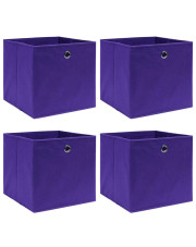 Fioletowy komplet 4 pudełek do przechowywania - Fiwa 4X w sklepie Edinos.pl