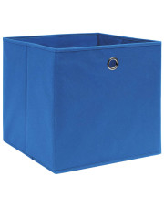 Niebieski komplet pudełek do przechowywania 4 sztuki - Fiwa 3X w sklepie Edinos.pl