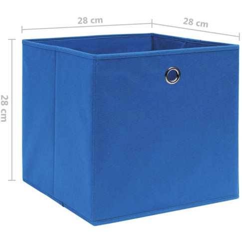 niebieski zestaw 4 pudełek do przechowywania Fiwa 3X wymiary