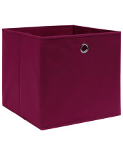 Zestaw składanych pudełek 4 sztuki ciemnoczerwony - Fiwa 3X