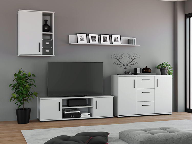 Wizualizacja mebli do salonu z kolekcji Mirado