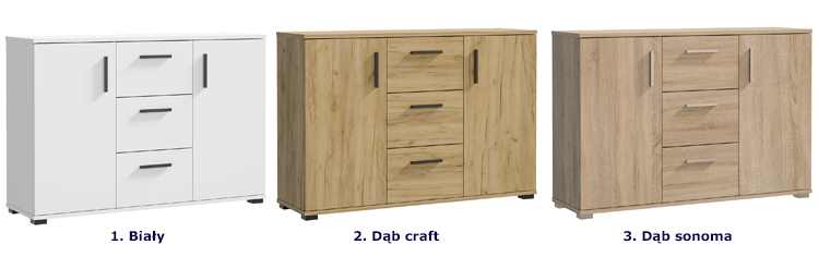 Dostępna kolorystyka komody Lamans 7X