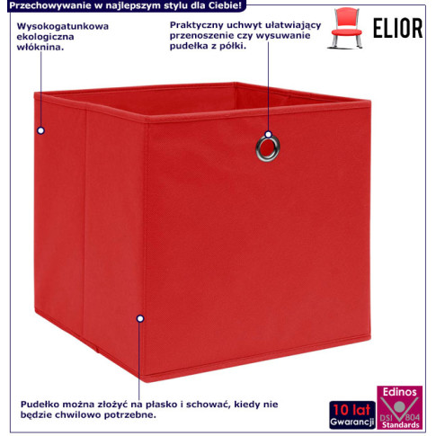 infografika czerwonego zestawu 4 pudełek Fiwa 3X