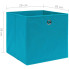 4 kwadratowe pudełka do przechowywania błękit Fiwa 3x wymiary