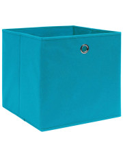 Komplet 4 składanych pudełek błękitny - Fiwa 3X w sklepie Edinos.pl