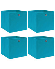 Zestaw 4 składanych pudełek błękitny - Fiwa 4X