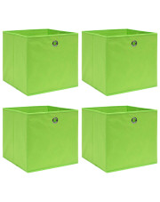 Zielony zestaw pudełek z tkaniny 4 sztuki - Fiwa 4X
