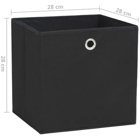 Szczegółowe zdjęcie nr 4 produktu Czarny komplet 4 sztuk składanych pudełek - Fiwa 3X