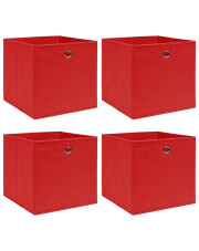 Zestaw czerwonych pudełek z materiału 4 sztuki - Fiwa 4X w sklepie Edinos.pl