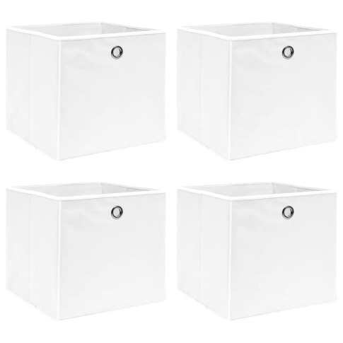 zestaw 4 szt pudełek do przechowywania białych Fiwa 4X