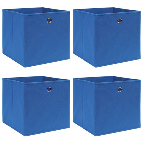 komplet 4 niebieskich pudełek do regału Fiwa 4X