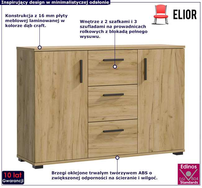 komoda Lamans 7X dąb craft