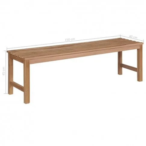 Szczegółowe zdjęcie nr 5 produktu Minimalistyczna ławka ogrodowa drewniana Corsa