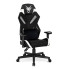 Czarno-białe obrotowe krzesło gamingowe - Voxi