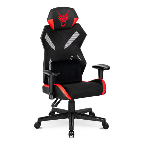 Czarnoczerwony fotel obrotowy dla gracza Voxi