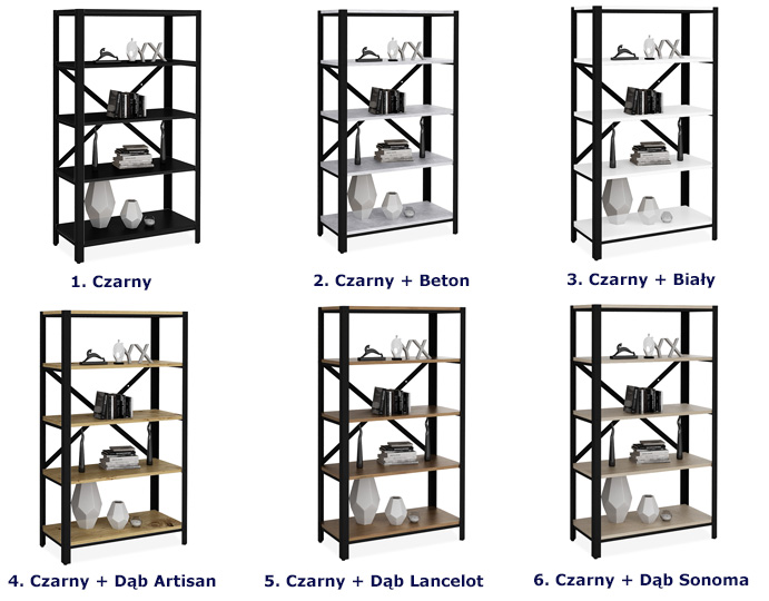 Kolory regału Hordos 3X