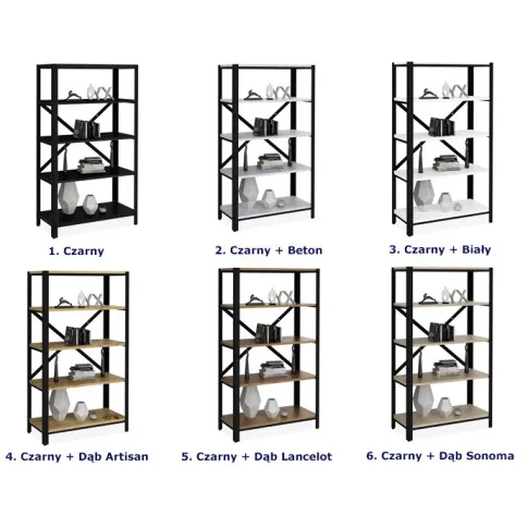 Kolory regału 5 poziomowego Hordos 3X