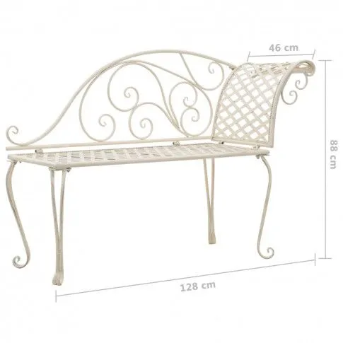 Szczegółowe zdjęcie nr 6 produktu Metalowy szezlong ogrodowy Ekero