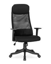 Czarny fotel pracowniczy ergonomiczny - Aplo w sklepie Edinos.pl