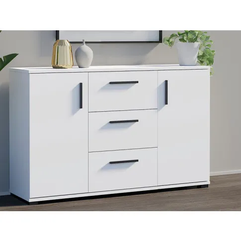 Wizualizacja aranżacji z komodą białą Mirado 8X