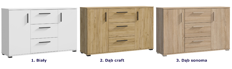 Dostępna kolorystyka komody Lamans 8X