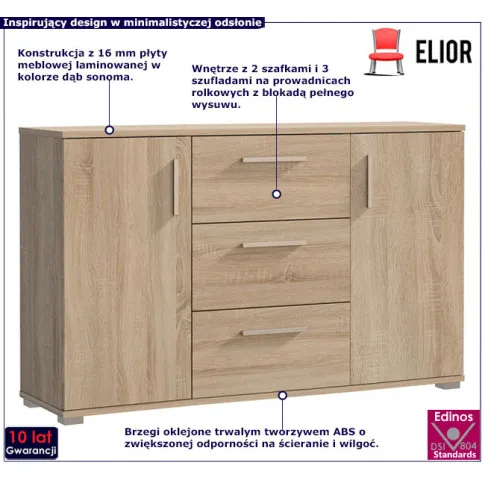 Komoda dąb sonoma Mirado 8X