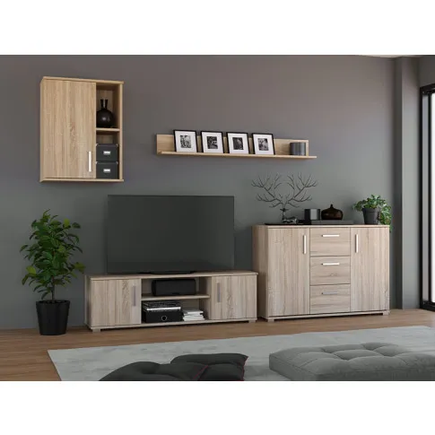 Wizualizacja aranżacji z zestawem dąb sonoma Mirado 13X