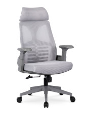 Szary nowoczesny fotel biurowy obrotowy - Anlo