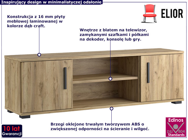 szafka rtv Mirado 10X dąb craft