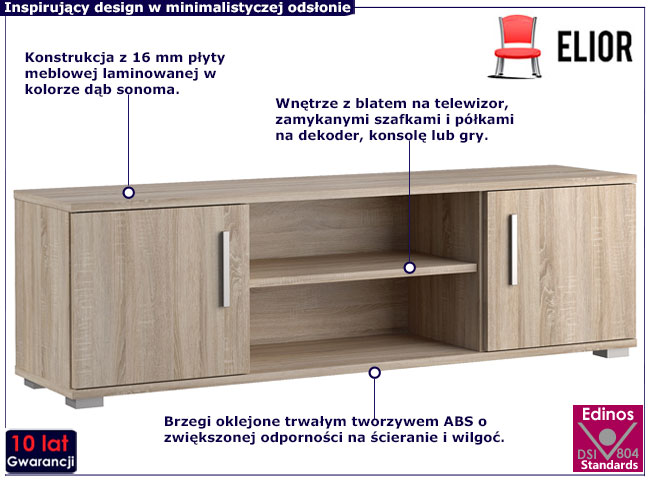 szafka rtv Mirano 10X dąb sonoma