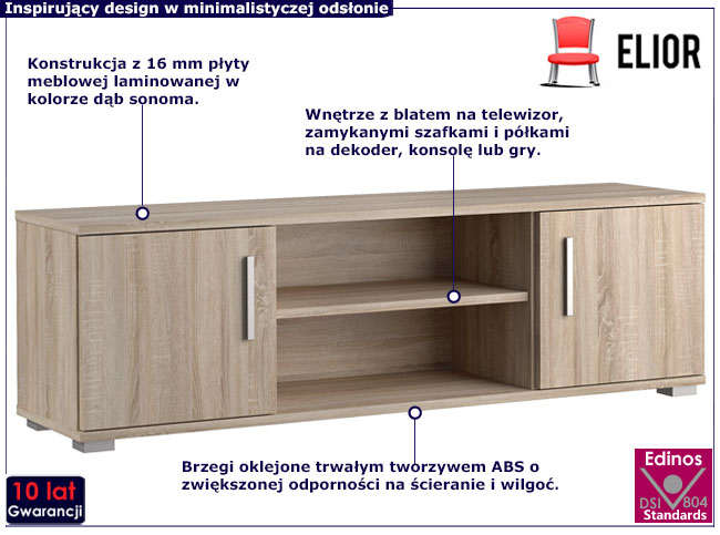 szafka rtv Mirado 10X dąb sonoma