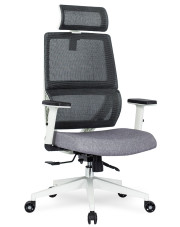 Szary ergonomiczny fotel biurowy z regulacją - Kevo w sklepie Edinos.pl