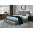 Zdjęcie produktu Szare łóżko do sypialni - Dubio 160x200 cm.