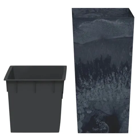 Antracytowa donica stylizowana na beton Wexo