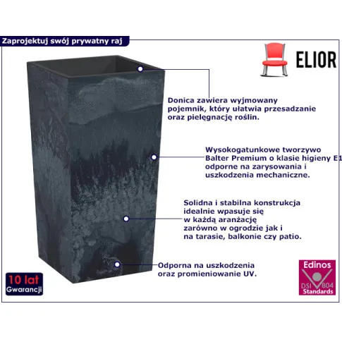 Wysoka donica ogrodowa Wexo