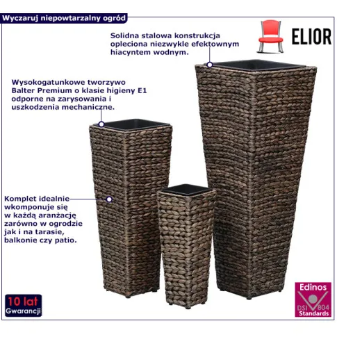 Komplet donic do ogrodu Nefa