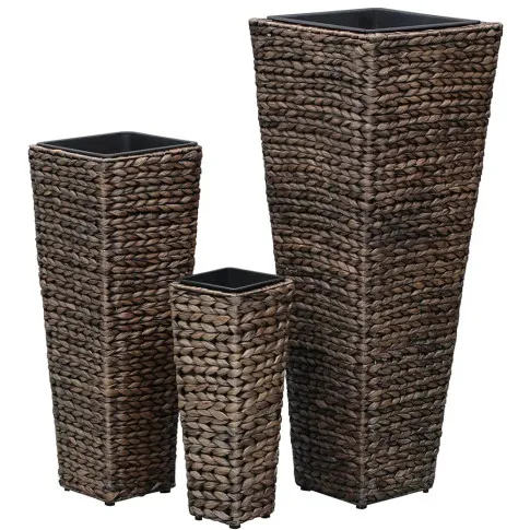 Zestaw brązowych donic ogrodowych Nefa