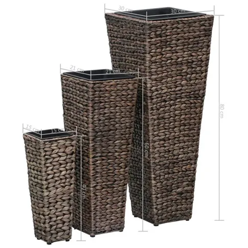 Wymiary kompletu donic ogrodowych Nefa